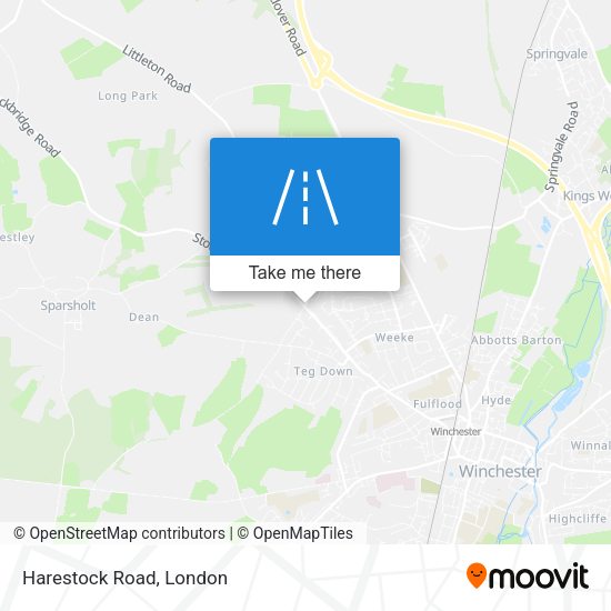 Harestock Road map