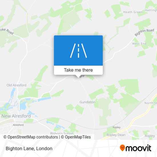 Bighton Lane map