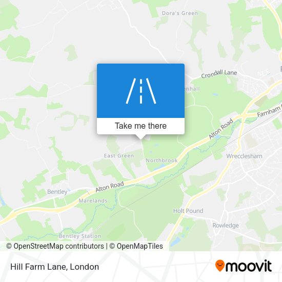 Hill Farm Lane map