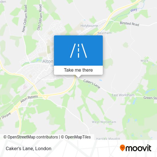 Caker's Lane map