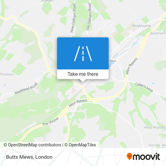 Butts Mews map