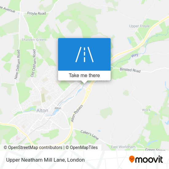 Upper Neatham Mill Lane map