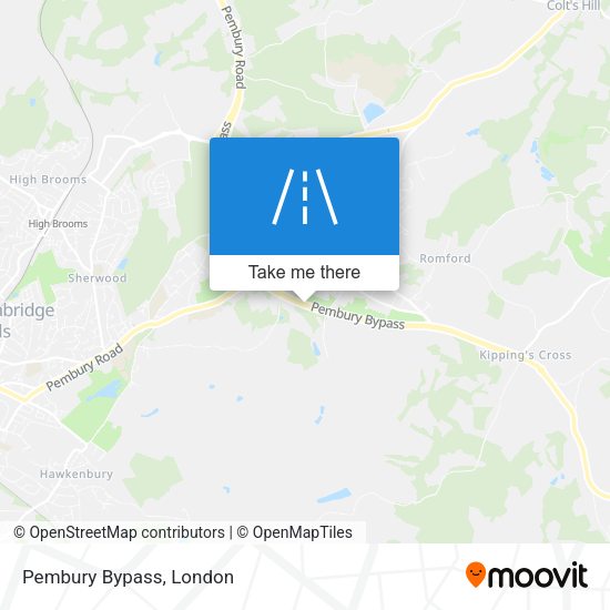 Pembury Bypass map