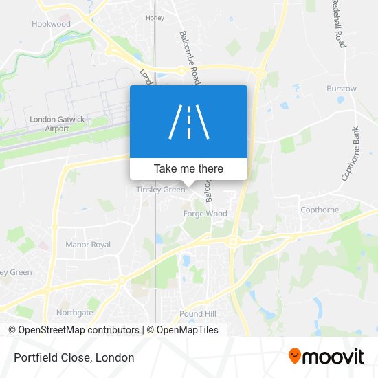 Portfield Close map