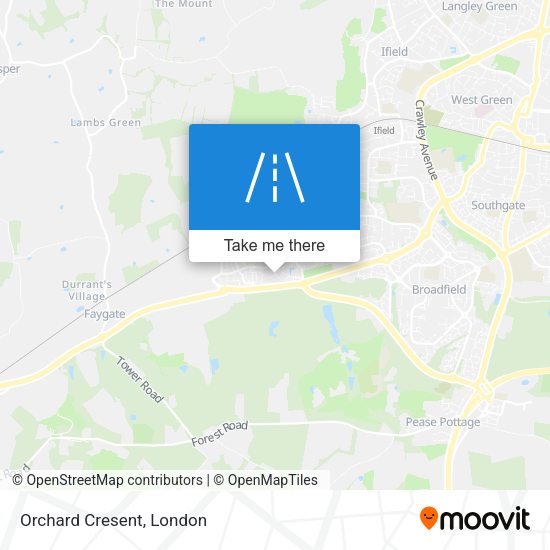 Orchard Cresent map