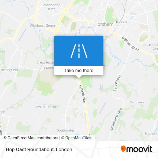 Hop Oast Roundabout map