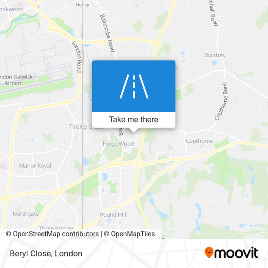 Beryl Close map