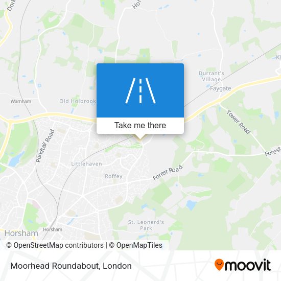 Moorhead Roundabout map