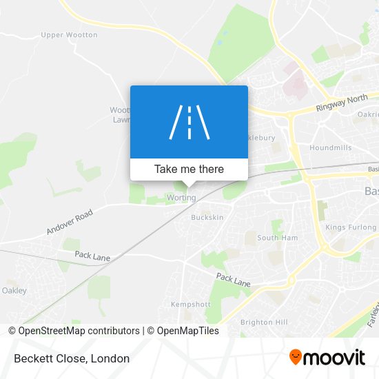 Beckett Close map