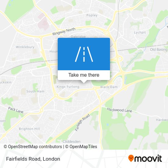 Fairfields Road map