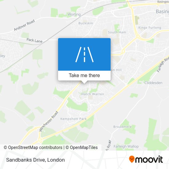 Sandbanks Drive map
