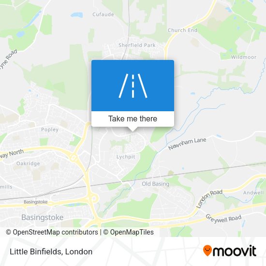 Little Binfields map