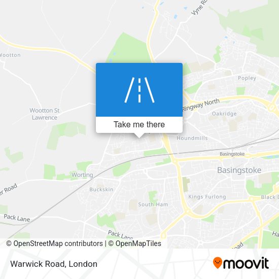 Warwick Road map