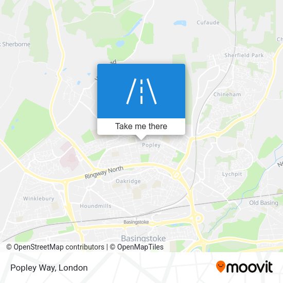 Popley Way map