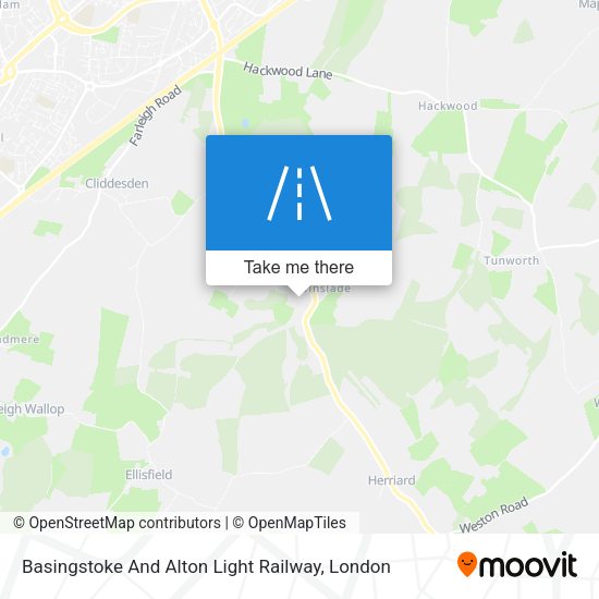 Basingstoke And Alton Light Railway map