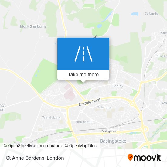 St Anne Gardens map