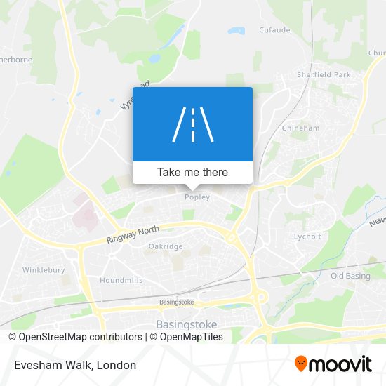 Evesham Walk map