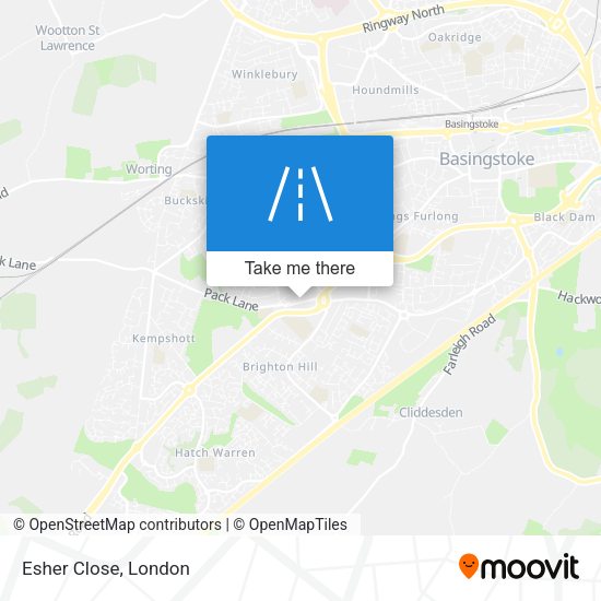 Esher Close map
