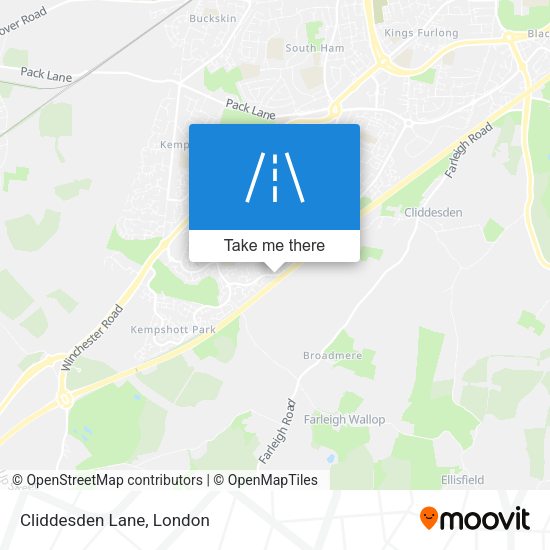 Cliddesden Lane map