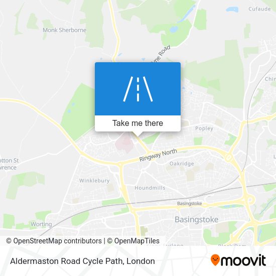 Aldermaston Road Cycle Path map