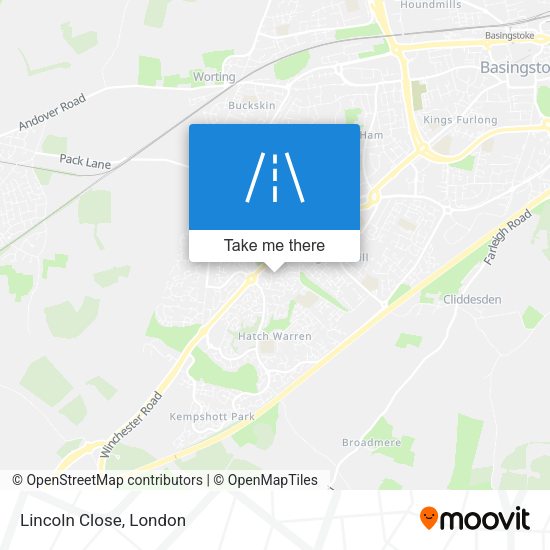 Lincoln Close map