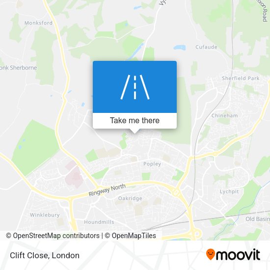 Clift Close map