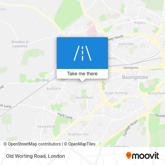 Old Worting Road map