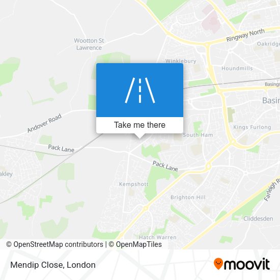 Mendip Close map