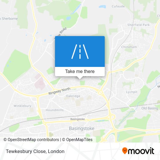 Tewkesbury Close map