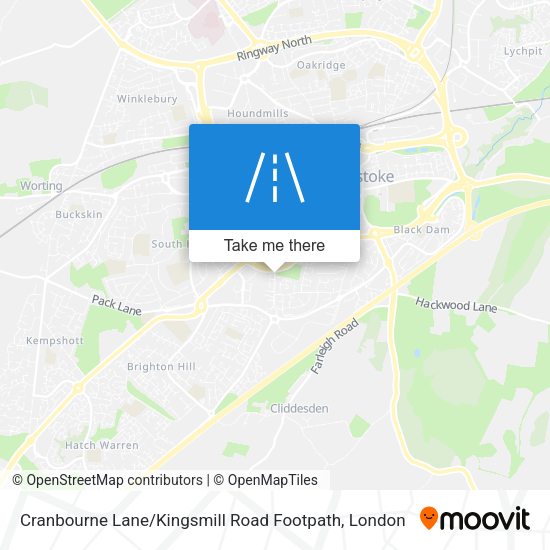 Cranbourne Lane / Kingsmill Road Footpath map