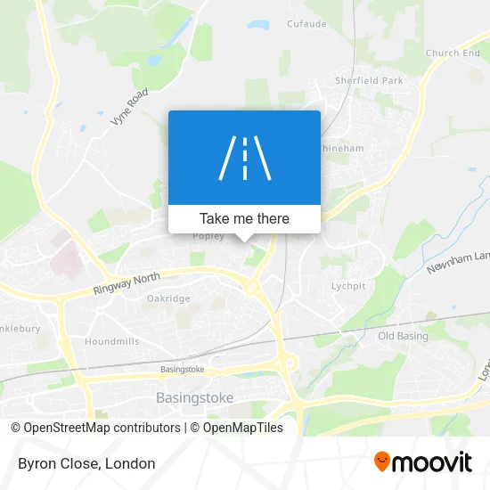 Byron Close map