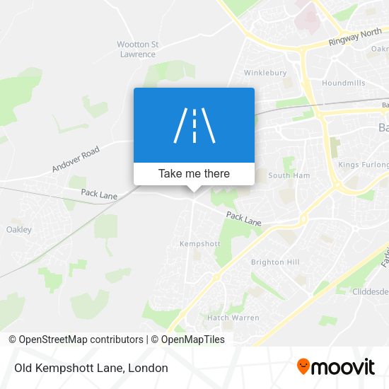 Old Kempshott Lane map