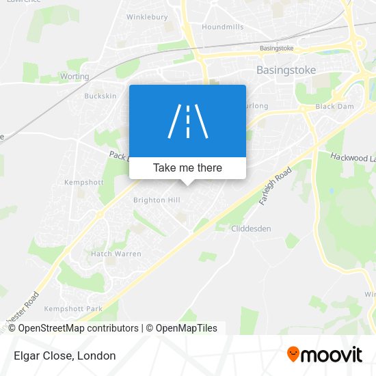 Elgar Close map