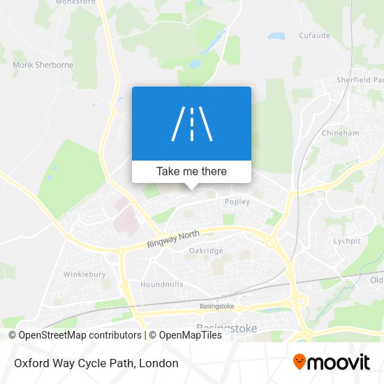 Oxford Way Cycle Path map