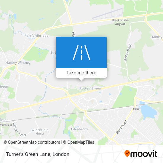 Turner's Green Lane map
