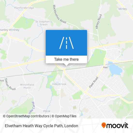 Elvetham Heath Way Cycle Path map