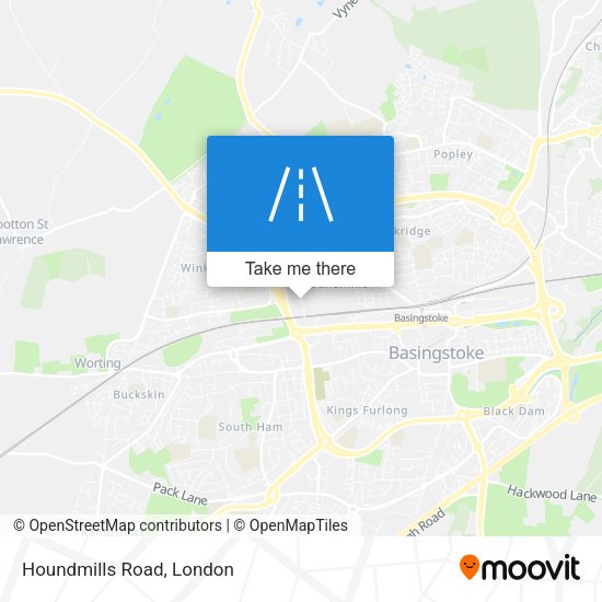 Houndmills Road map
