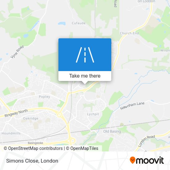 Simons Close map