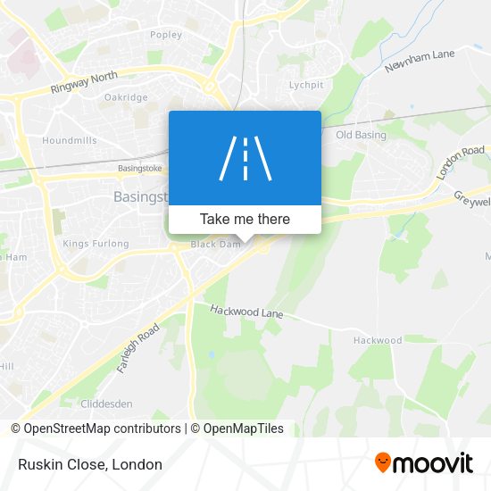 Ruskin Close map