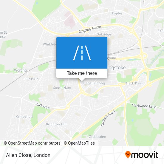 Allen Close map