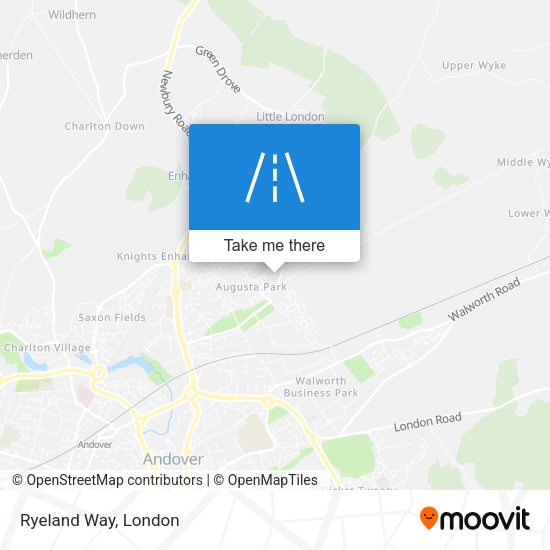 Ryeland Way map