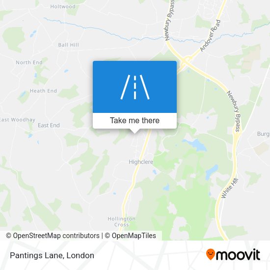 Pantings Lane map