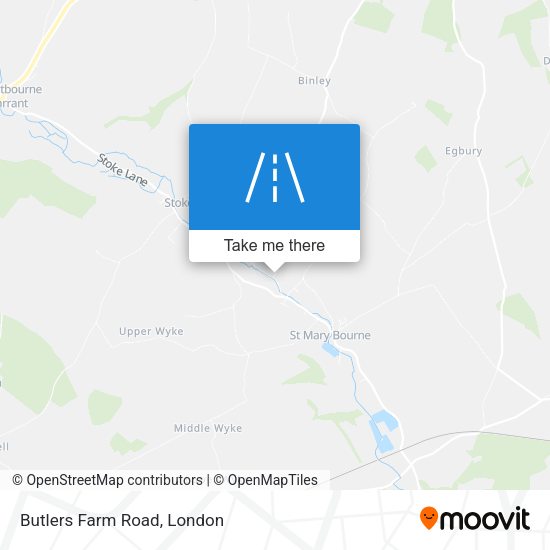 Butlers Farm Road map