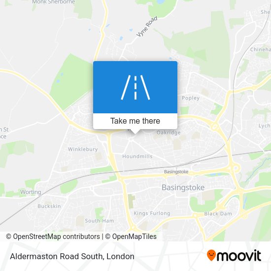 Aldermaston Road South map