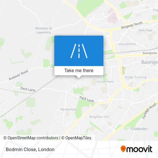 Bodmin Close map