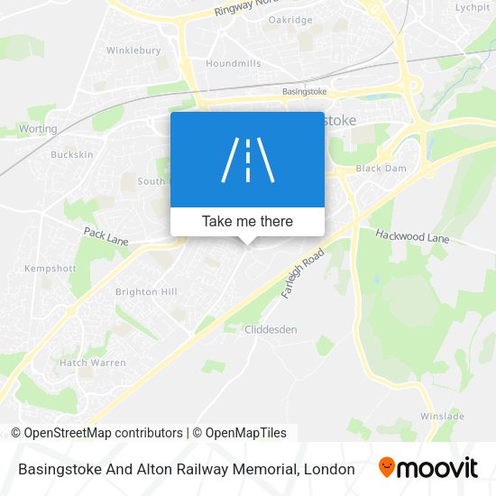 Basingstoke And Alton Railway Memorial map