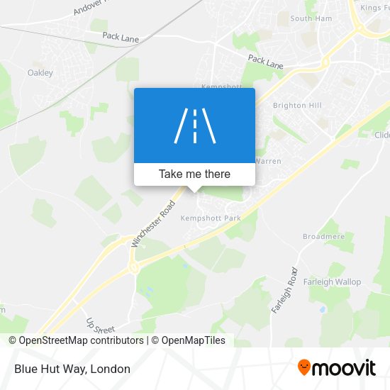 Blue Hut Way map