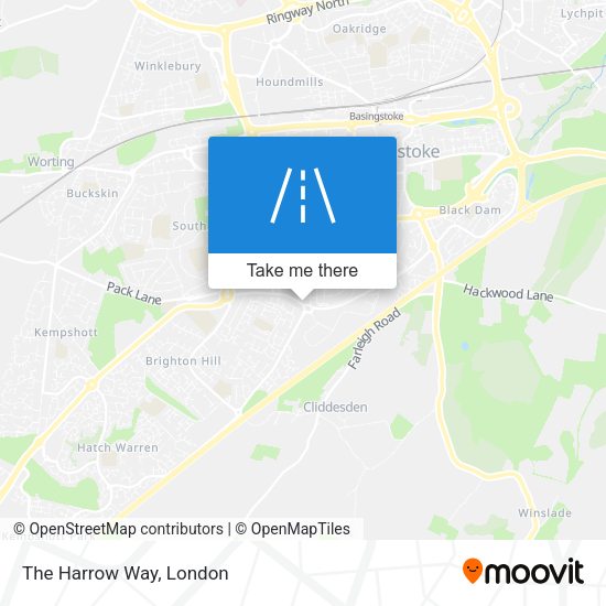 The Harrow Way map