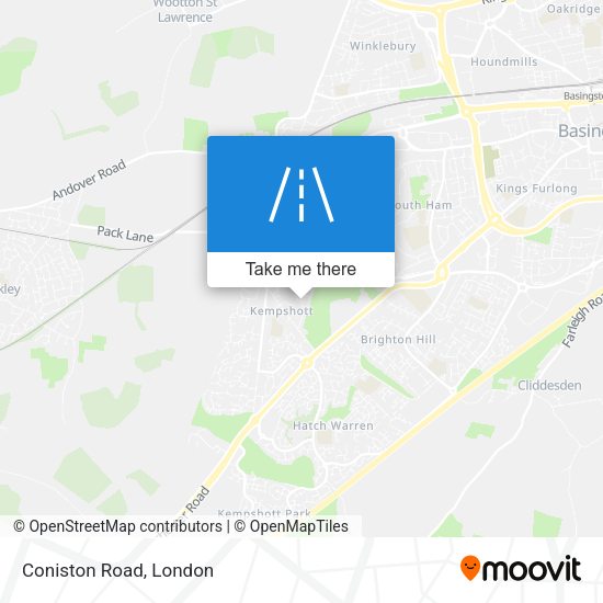 Coniston Road map