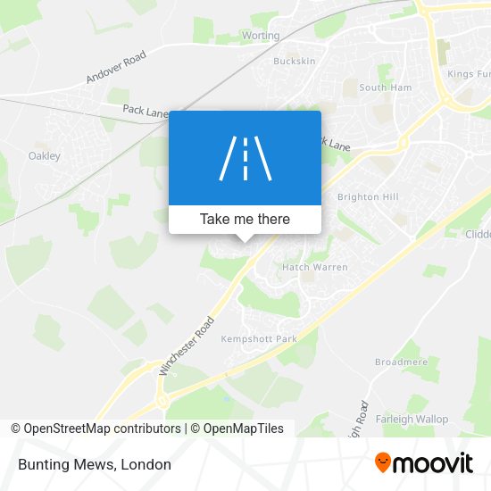Bunting Mews map